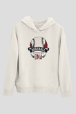 Beyzbol Baskılı Unisex Ekru Hoodie