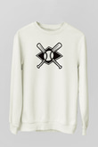 Beyzbol Baskılı Unisex Ekru Sweatshirt