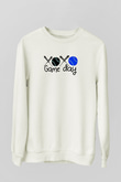 Beyzbol Baskılı Unisex Ekru Sweatshirt