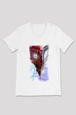 Big Ben Beyaz Unisex V Yaka Tişört T-Shirt