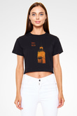 Big Ben Siyah  Crop Top Tişört