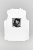Big Daddy Kane Baskılı Unisex Beyaz Kolsuz Tişört