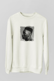 Big Daddy Kane Baskılı Unisex Beyaz Sweatshirt