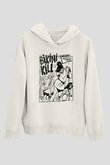 Bikini Kill Baskılı Beyaz Unisex Kapüşonlu Sweatshirt