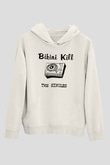 Bikini Kill Baskılı Beyaz Unisex Kapüşonlu Sweatshirt