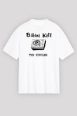 Bikini Kill Baskılı Beyaz Unisex Oversize Tişört - Tshirt