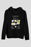 Bikini Kill Baskılı Unisex Siyah Kapüşonlu Sweatshirt