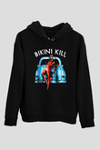 Bikini Kill Baskılı Unisex Siyah Kapüşonlu Sweatshirt