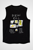Bikini Kill Baskılı Unisex Siyah Kolsuz Tişört - Tshirt