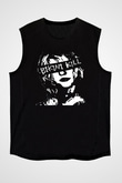 Bikini Kill Baskılı Unisex Siyah Kolsuz Tişört - Tshirt