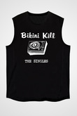 Bikini Kill Baskılı Unisex Siyah Kolsuz Tişört - Tshirt