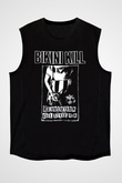 Bikini Kill Baskılı Unisex Siyah Kolsuz Tişört - Tshirt