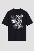 Bikini Kill Baskılı Unisex Siyah Oversize Tişört - Tshirt