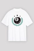Bilardo Beyaz Unisex Tişört T-Shirt - TişörtFabrikası