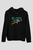 Bilardo Siyah Unisex Hoodie