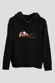 Bilardo Siyah Unisex Hoodie