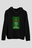 Bilardo Siyah Unisex Hoodie