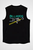 Bilardo Siyah Unisex Kolsuz Tişört