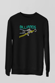 Bilardo Siyah Unisex Sweatshirt
