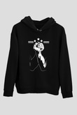 Bilek Güreşi - Arm Wrestling Baskılı Unisex Siyah Hoodie