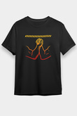 Bilek Güreşi - Arm Wrestling Baskılı Unisex Siyah Tişört - Tshirt
