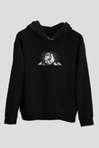 Bilek Güreşi - Arm Wrestling Baskılı Unisex Siyah Hoodie