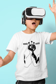 Bilek Güreşi Baskılı Unisex Beyaz Çocuk Tişört - Tshirt