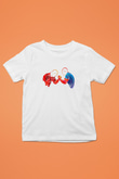Bilek Güreşi Baskılı Unisex Beyaz Çocuk Tişört - Tshirt
