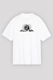 Bilek Güreşi Baskılı Unisex Beyaz Oversize Tişört - Tshirt