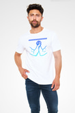 Bilek Güreşi Baskılı Unisex Beyaz Tişört - Tshirt