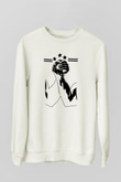 Bilek Güreşi Baskılı Unisex Ekru Sweatshirt