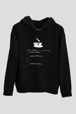 Bilgisayar programcısı Siyah Unisex Kapüşonlu Sweatshirt