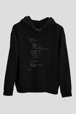 Bilgisayar programcısı Siyah Unisex Kapüşonlu Sweatshirt