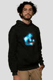 Bilgisayar programcısı Siyah Unisex Kapşonlu Sweatshirt