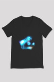 Bilgisayar programcısı Siyah Unisex V Yaka Tişört T-Shirt