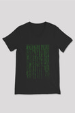 Bilgisayar programcısı Siyah Unisex V Yaka Tişört T-Shirt