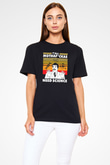 Bilim Baskılı Unisex Siyah Tişört - Tshirt