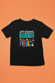 Bilim Fizik Kimya Biyoloji Baskılı Unisex Siyah Çocuk Tişörtü - Tshirt