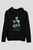 Bilim İnsanları Baskılı Unisex Siyah Hoodie