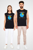 Bilim Kimya Grafik Baskılı Unisex Kolsuz Siyah Tişört - Tshirt