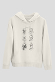 Bilim Kulübü Fizikçiler Baskılı Unisex Beyaz Hoodie