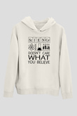 Bilim Laboratuar Araçları Baskılı Unisex Ekru Hoodie