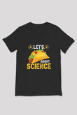 Bilim Sandviç Baskılı Unisex V Yaka Siyah Tİşört - Tshirt