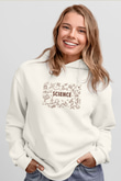 Bilim Sembolleri Baskılı Unisex Beyaz Hoodie