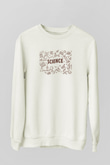 Bilim Sembolleri Baskılı Unisex Beyaz Sweatshirt
