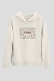 Bilim Sembolleri Baskılı Unisex Beyaz Hoodie