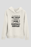 Bilim Yazı Baskılı Unisex Ekru Hoodie