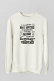 Bilim Yazı Baskılı Unisex Ekru Sweatshirt