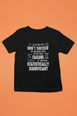 Bilim Yazı Baskılı Unisex Siyah Çocuk Tişörtü - Tshirt