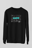 Bilimin Tüm Dalları Semboller Baskılı Unisex Siyah Sweatshirt
